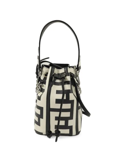 Fendi Pre-Owned Mon Tresor logo-print bucket bag Black 8BS010
