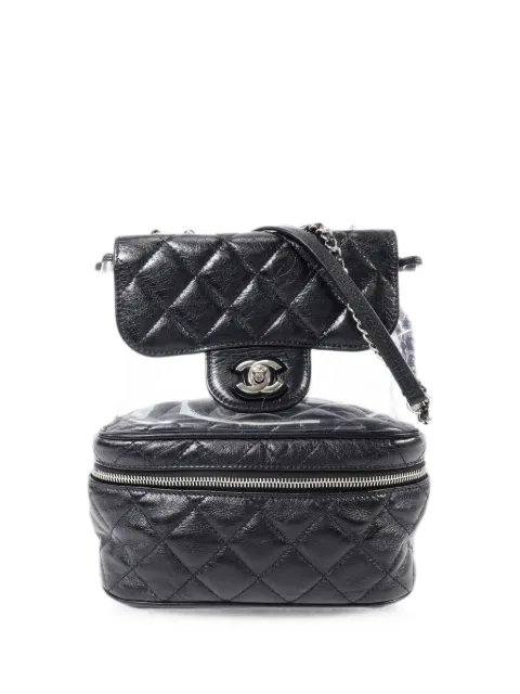 CHANEL Pre-Owned Matelasse turn-lock backpack Black A57826