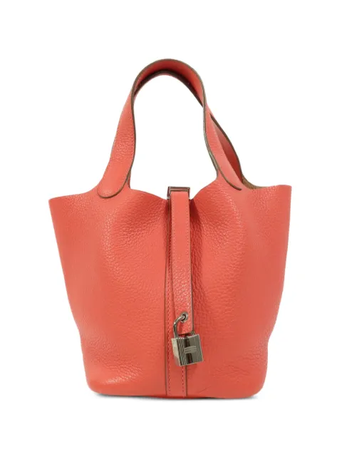 Hermès Pre-Owned PM Picotin leather tote bag Pink R0EPHW