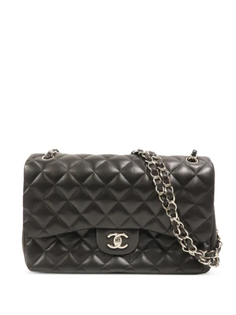 CHANEL Pre-Owned large Classic CC quilted turn-lock shoulder bag Black A58600