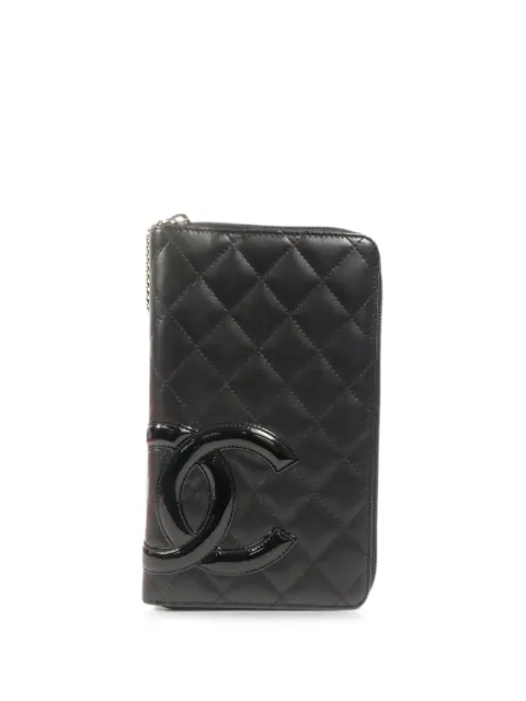 CHANEL Pre-Owned Cambon CC long wallet Black 13693334