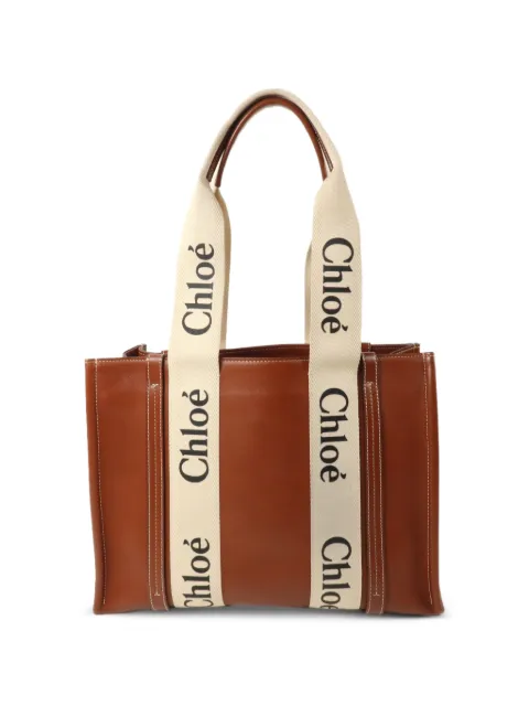 Chloé Vintage Woody tote bag Brown 01227565