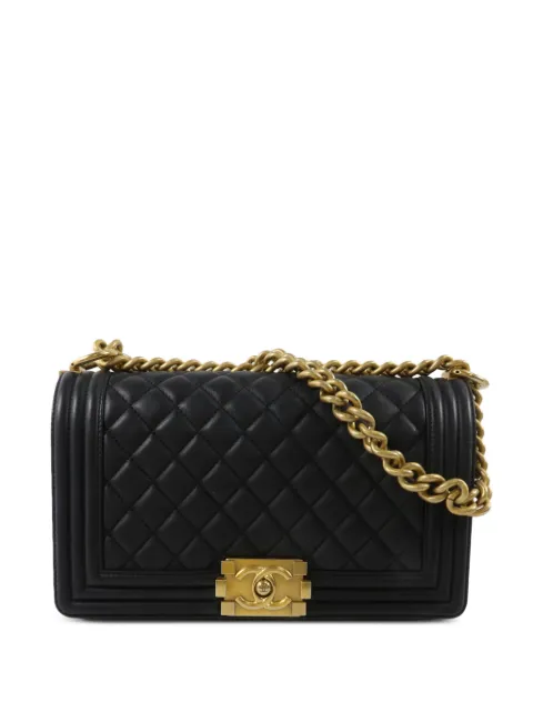 CHANEL Pre-Owned Boy quilted shoulder bag Black A67086
