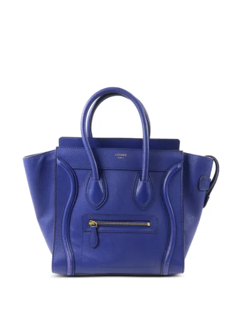 Celine Pre-Owned Micro Luggage tote bag Blue SGA0124