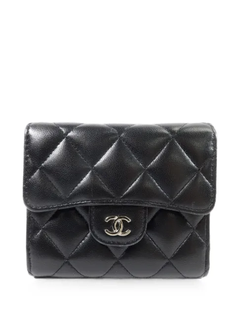 CHANEL Pre-Owned CC diamond-quilted wallet Black AP0231