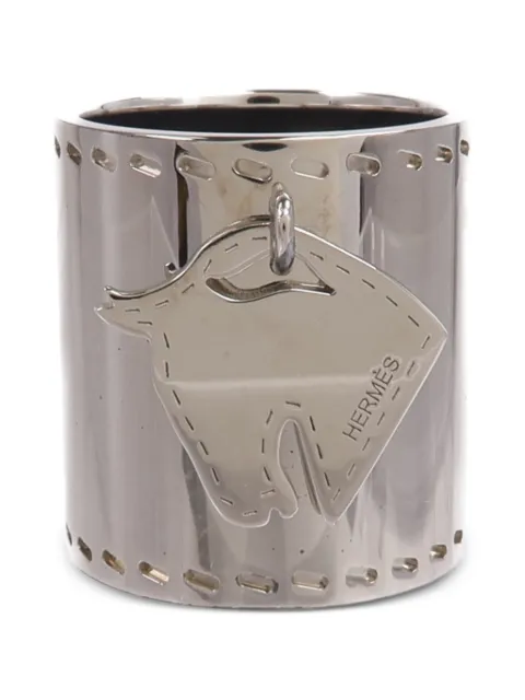 Hermès Pre-Owned horse-charm scarf ring Silver NA