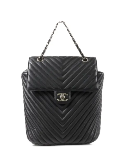 CHANEL Pre-Owned Urban Spirit chevron-quilted backpack Black A91122