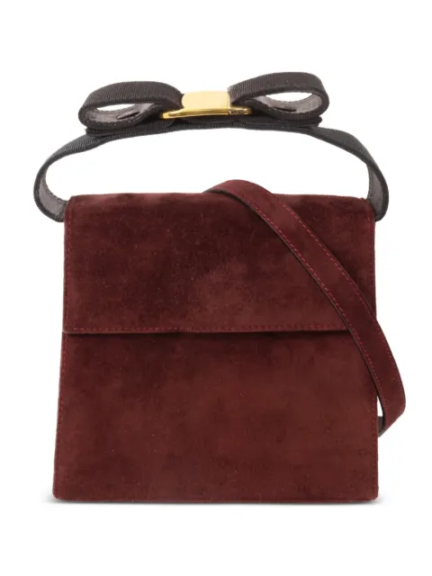 Ferragamo Pre-Owned bow-detail shoulder bag Red BC213104