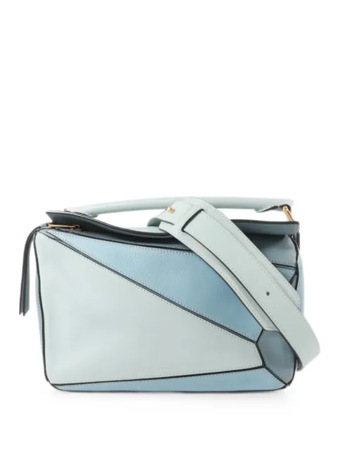 Loewe Pre-Owned Puzzle panelled shoulder bag Blue 471611