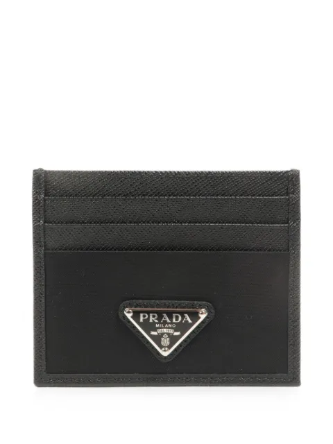 Prada Pre-Owned Re-Nylon Saffiano leather card holder Black 2MC0252DMHF0002