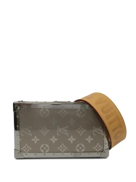 Louis Vuitton Pre-Owned 2018 Monogram Titanium Trunk wallet shoulder bag Silver M20105