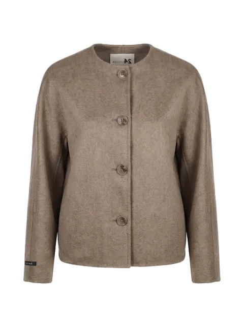 Manzoni 24 cashmere button-front jacket Brown 26M1534WS1