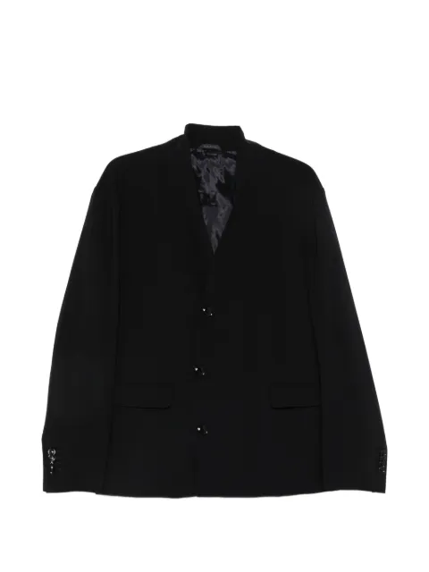 Giorgio Armani collarless single-breasted jacket Black GM004776TE10043