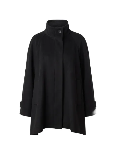 Tagliatore Leila raglan-sleeve coat Black LEILA350002U