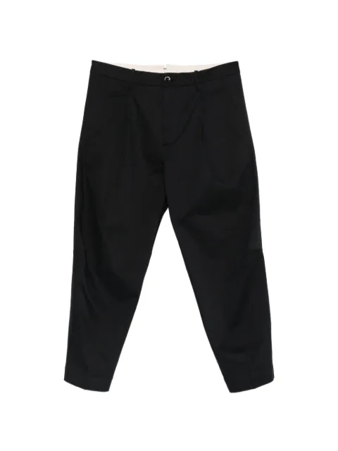 Nine In The Morning pleat-detail cotton trousers Black 9FW26GIG41