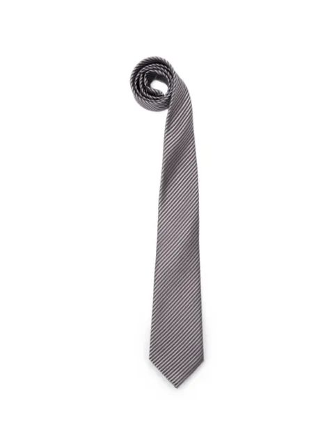 Giorgio Armani diagonal-stripe silk tie Grey GM000800TE22448