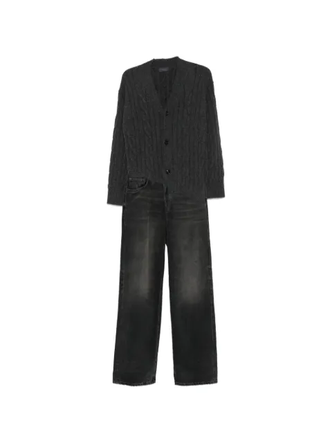 Haikure Janice faded-effect jumpsuit Grey HEW10039MD002