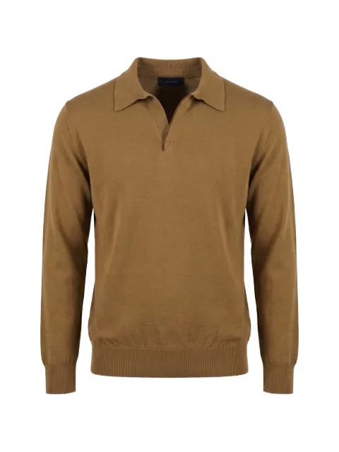 Sease fine-knit polo sweater Brown WP032XG004