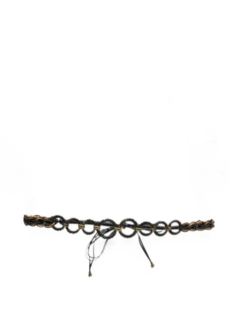 Gianfranco Ferré Pre-Owned 2000 ring-detail braided belt Gold GF180CHJ