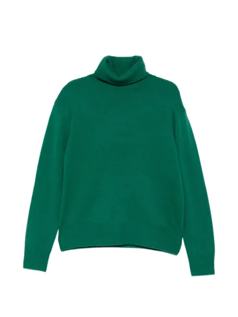 The Frankie Shop Gala padded roll-neck knitted wool sweater Green KNFS22725403