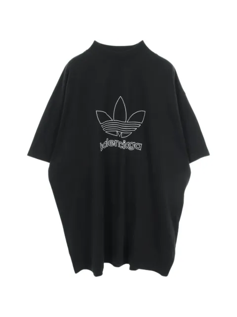 Balenciaga Pre-Owned 2010s Trefoil-print oversized T-shirt Black 1092618