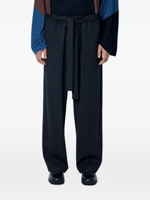 Kiko Kostadinov tie-waist wide-leg trousers Black KKAW26T037