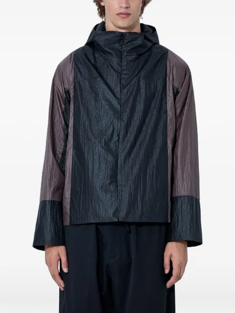 Kiko Kostadinov crinkled colour-block jacket Black KKAW26J0639