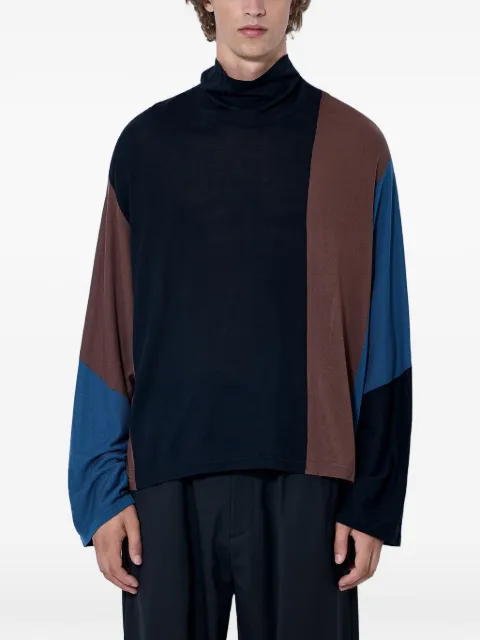 Kiko Kostadinov asymmetric panelled sweater Black KKAW26KN0187