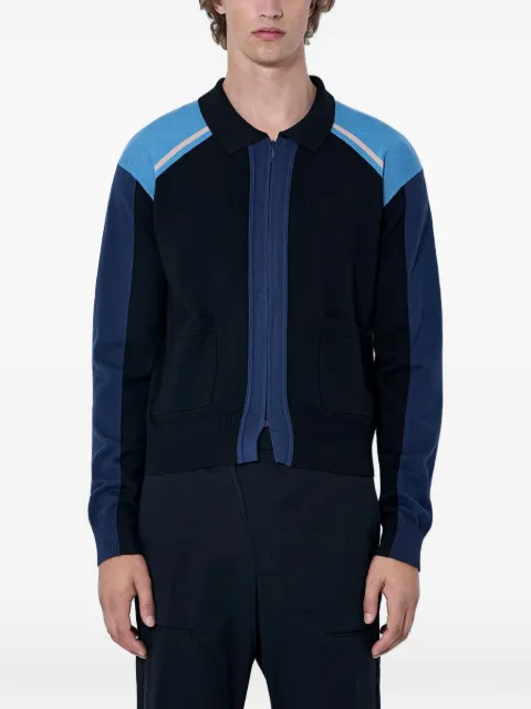 Kiko Kostadinov contrast-panel zip-front sweater Black KKAW26KN07105