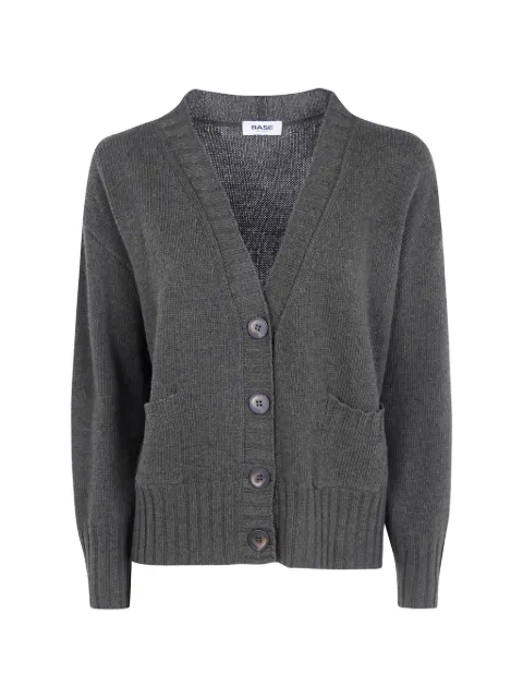 base V-neck button-up cardigan Grey B8507602