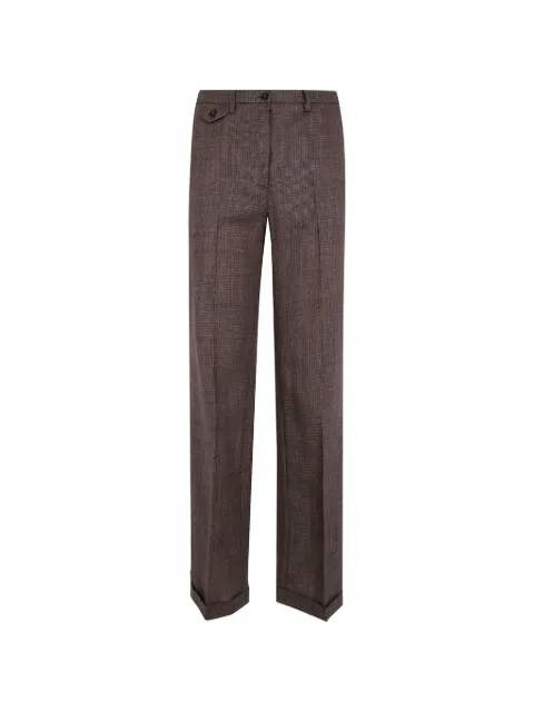 Seventy houndstooth-pattern wool trousers Brown PT1446130099