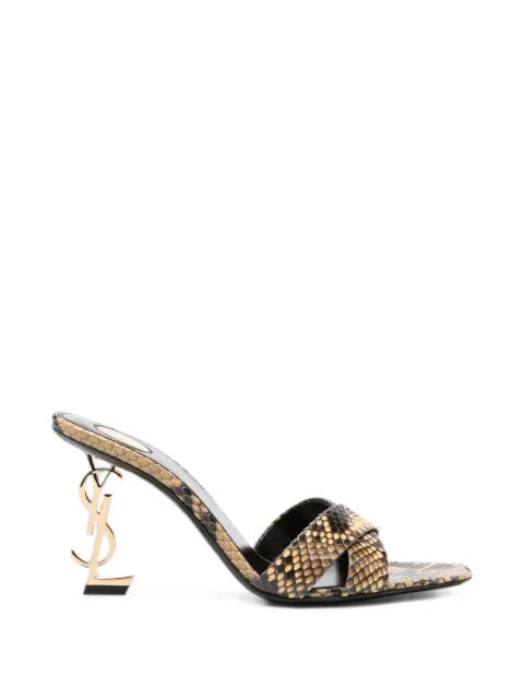 Saint Laurent Opyum snakeskin-effect sandals Brown 867791LAAO1