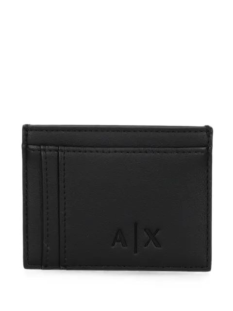 Armani Exchange logo-embossed card holder Black XM000169AF26662