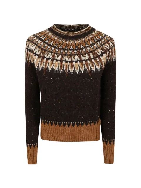 Ermanno Scervino crystal-embellished sweater Brown D495M323RCTZSV