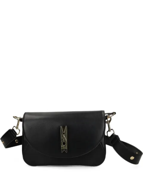 Love Moschino clothespin-plaque shoulder bag Black JC4026PP1P