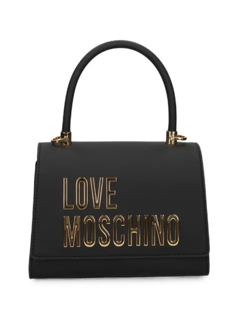 Love Moschino logo-plaque tote bag Black JC4024PP1P
