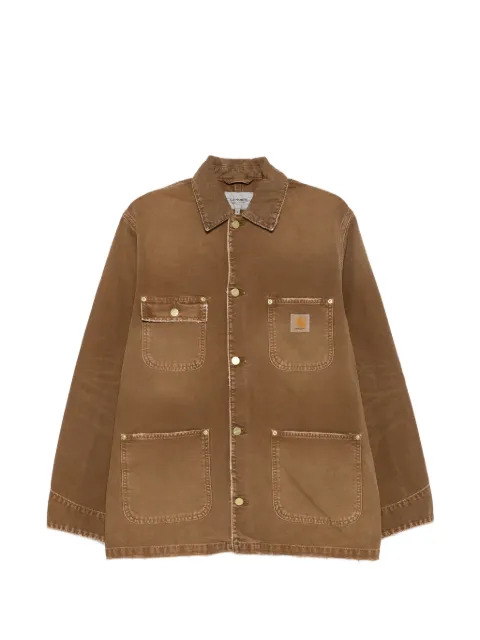 Carhartt WIP Chore logo-patch jacket Brown I035281