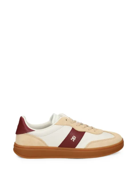 Tommy Hilfiger suede-panelled leather sneakers White FW0FW09497