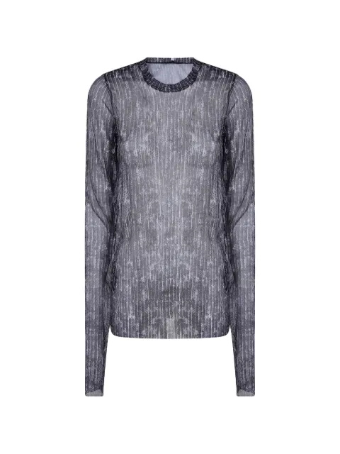 Maria Calderara sheer graphic-print T-shirt Black W202B911