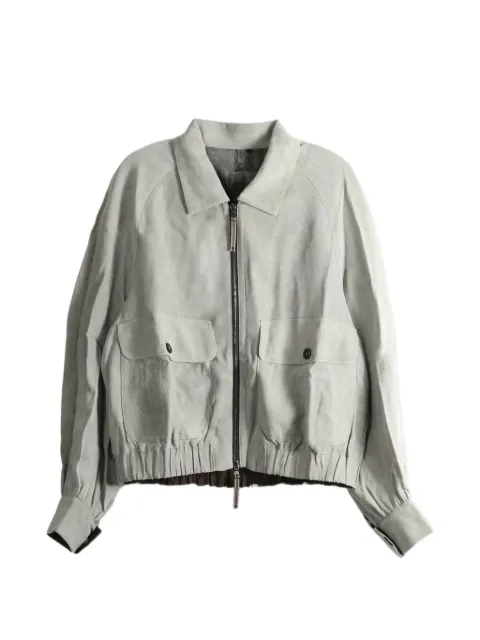 Ziggy Chen panelled-design button-pocket jacket Grey 0M2620910