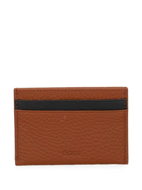 BOSS x Aston Martin card holder in two-tone leather Brown 50569738