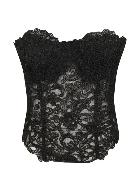 Ermanno Scervino lace-embroidered strapless top Black D492L305EXQ