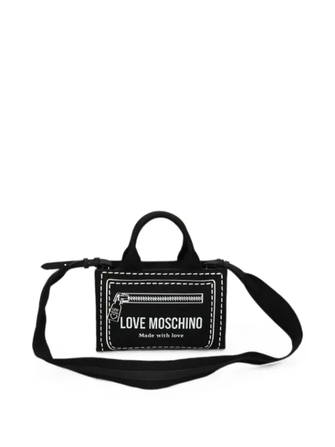 Love Moschino logo-print top-handle bag Black JC4051PP1PLK1