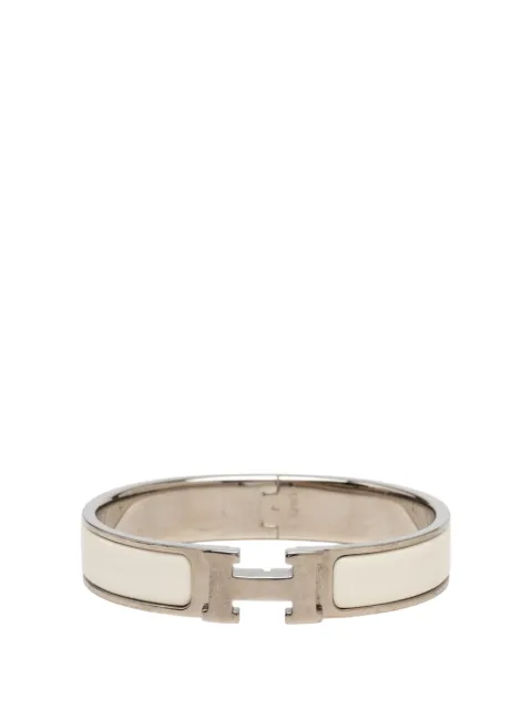 Hermès Pre-Owned 2000-2026 Narrow Enamel Clic H Bracelet PM costume bracelet White NJFBGEFIZRWZ6FL1