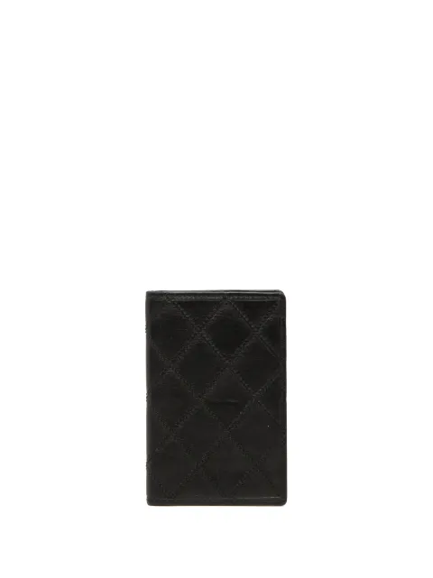 CHANEL Pre-Owned 1989-1991 Quilted Lambskin Double Stitch Bifold card holder Black HN6H9V4GSEAOU7GZ