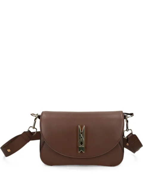 Love Moschino clothespin-plaque shoulder bag Brown JC4026PP1P
