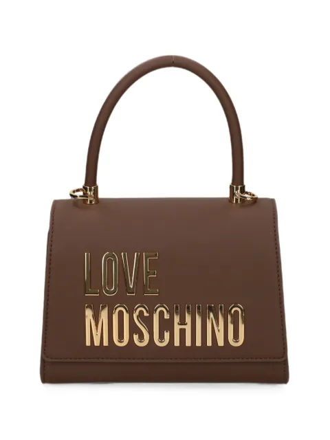 Love Moschino logo-plaque tote bag Brown JC4024PP1P
