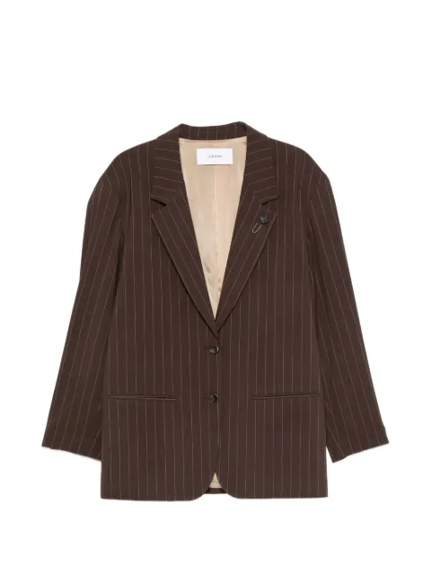 Lardini pinstripe-pattern single-breasted wool blazer Brown A7TERESEACD67809
