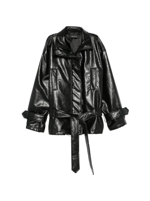 Federica Tosi belted zip-up jacket Black 30250302