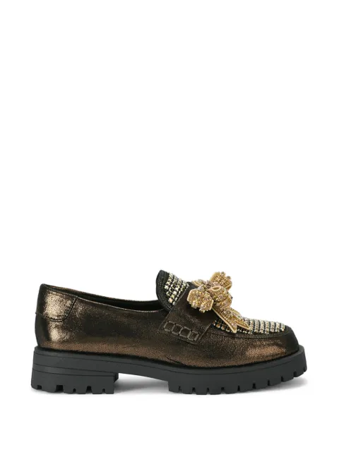Kurt Geiger London bow crystal loafers Brown 5388460109